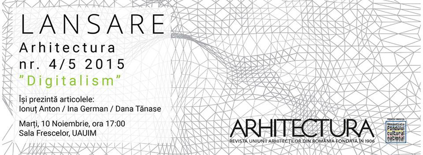 lansare București nr. 4-5 Arhitectura