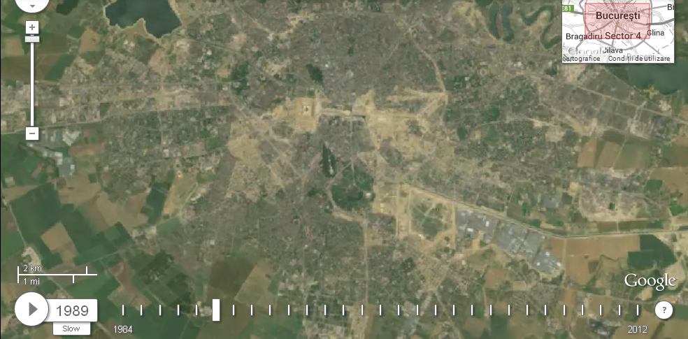 Bucureşti pe Landsat Annual Timelapse 1984-2012