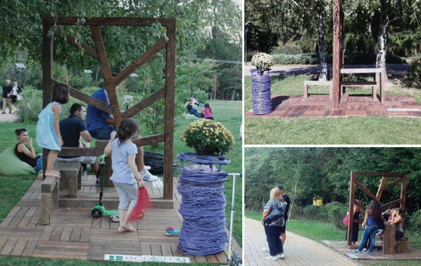 ansamblu pop-up realizat de Andrei Ștefănescu și Elena Marcu, Parcul Herăstrău