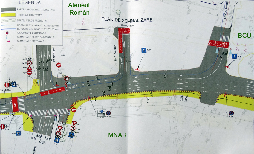 proiect lărgire trotuare Calea Victoriei